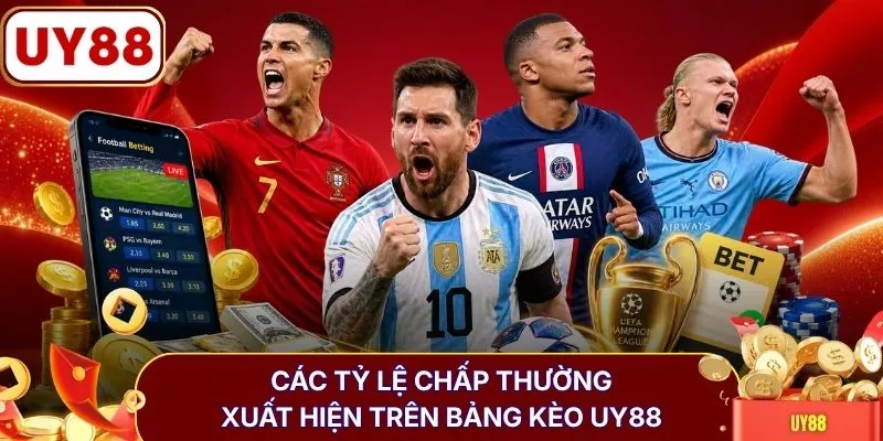 Các tỷ lệ chấp thường xuất hiện trên bảng kèo UY88