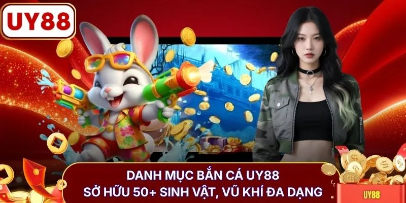 Danh mục bắn cá UY88 sở hữu 50+ sinh vật, vũ khí đa dạng
