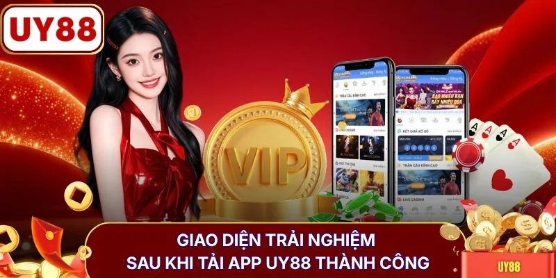 Giao diện trải nghiệm sau khi tải app UY88 thành công