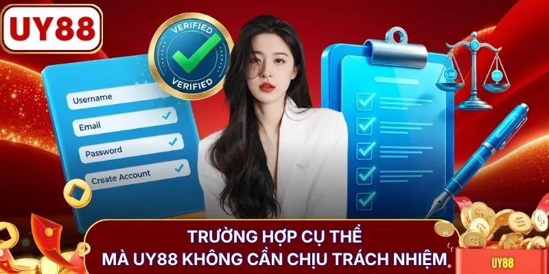 Trường hợp cụ thể mà UY88 không cần chịu trách nhiệm